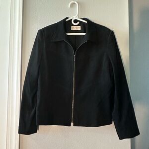 Report Collection Women's Classic Black Zip Blazer XL